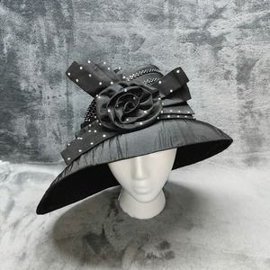 Nubiano New York Women's Black w/ Bow Church Hat / Fascinator Hat / Derby Hat